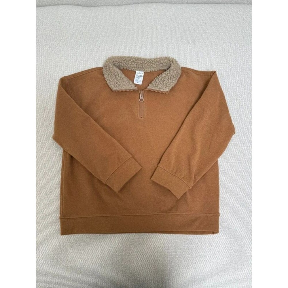 Cozy Sherpa Collared Quarter Zip Pullover 5T